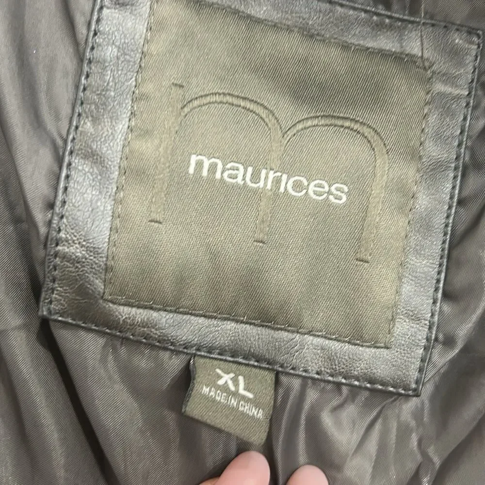 Maurices faux leather lined jacket coat - Picture 4 of 6